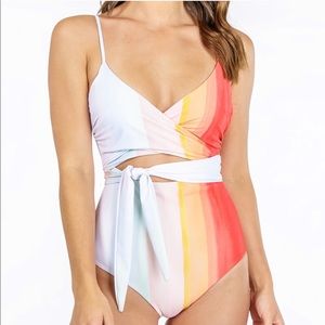 Mara Hoffman ‘Isolade’ Wrap One Piece Swimsuit-NWT
